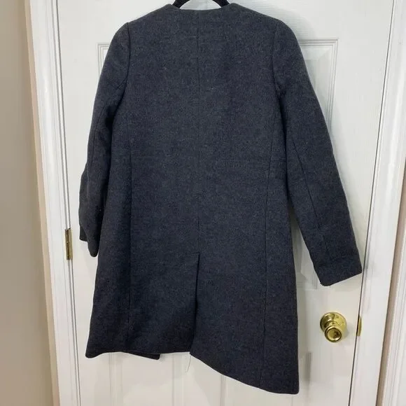 Madewell grey button front peacoat, size x small - Picture 11 of 16